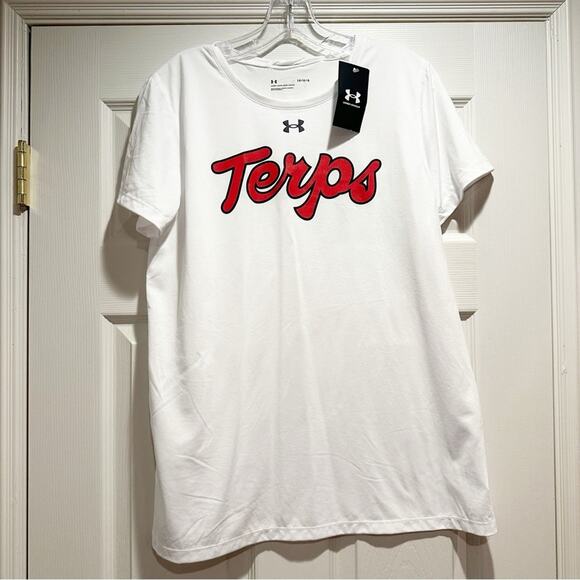 Under Armour Performance TERPS Tee T Shirt Top Dukes Mayo Bowl White NWT Large - Picture 2 of 14